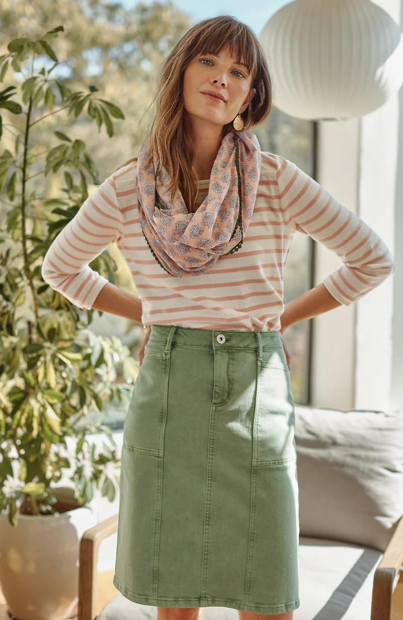 denim utility skirt