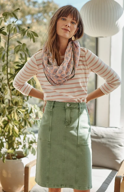 denim utility skirt
