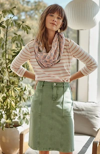 denim utility skirt