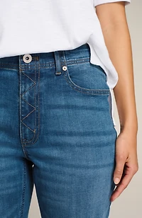 curvy-fit fringe-hem crops