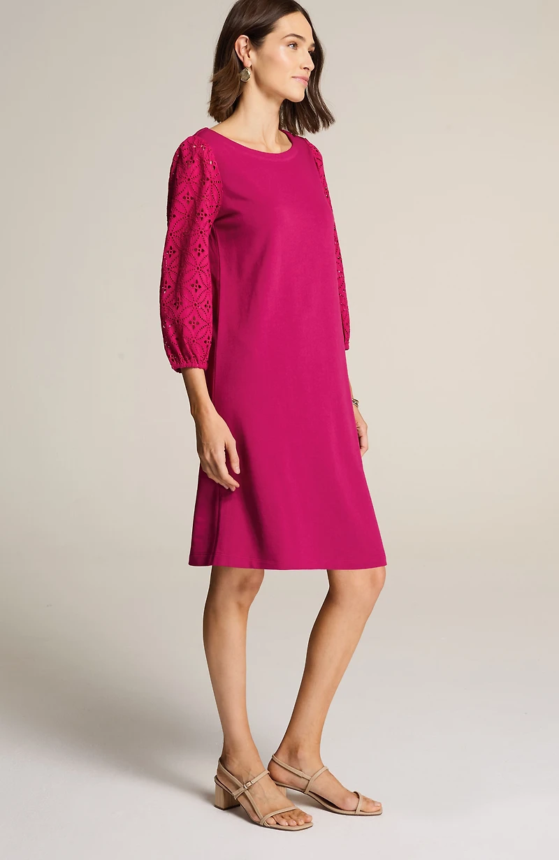 knit & eyelet dress