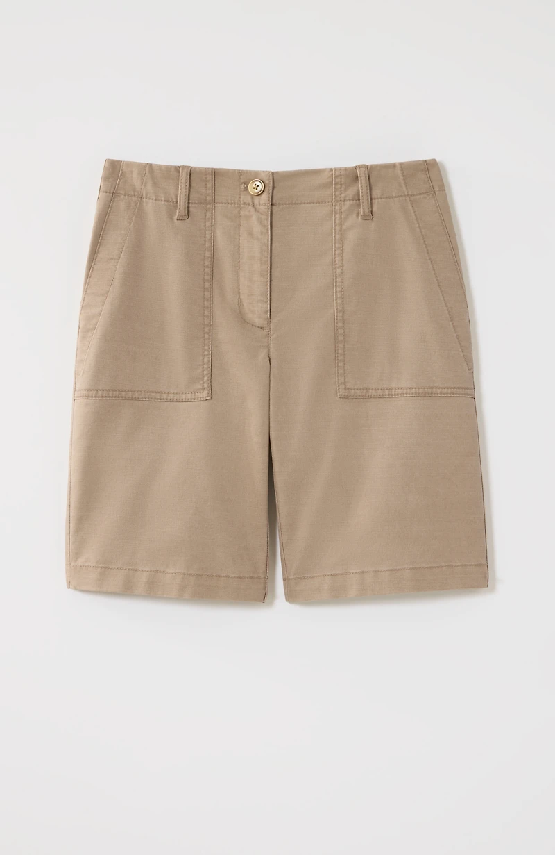 chino patch-pocket shorts