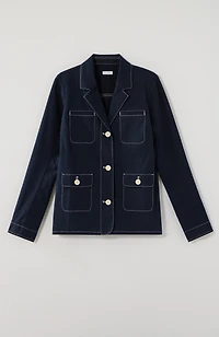 contrast-stitched jacket