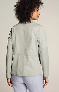 slub chino military jacket