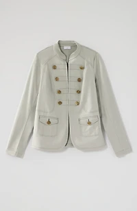 slub chino military jacket