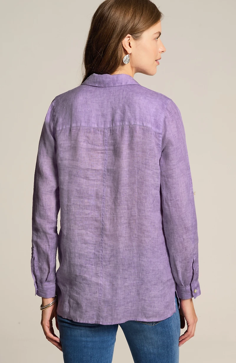garment-dyed linen popover tunic