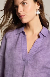 garment-dyed linen popover tunic