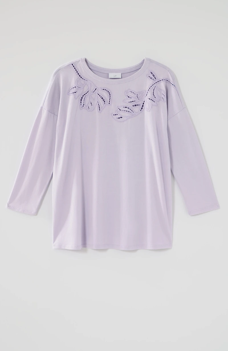 embroidered cutwork top