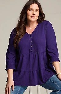 smocked & tiered tunic