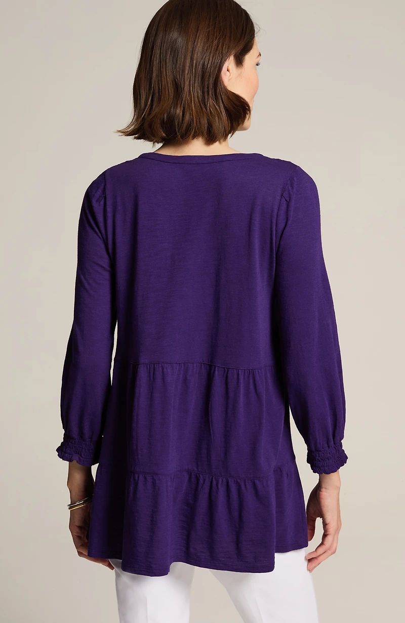 smocked & tiered tunic