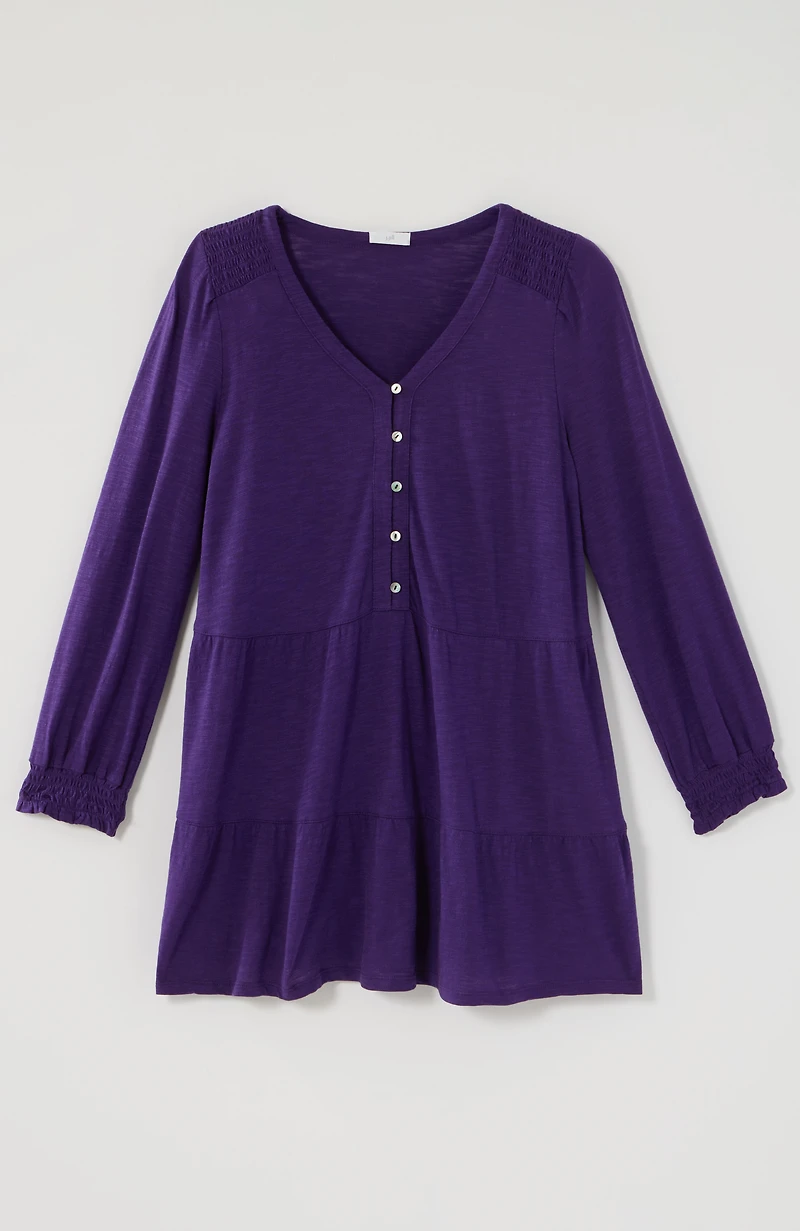 smocked & tiered tunic