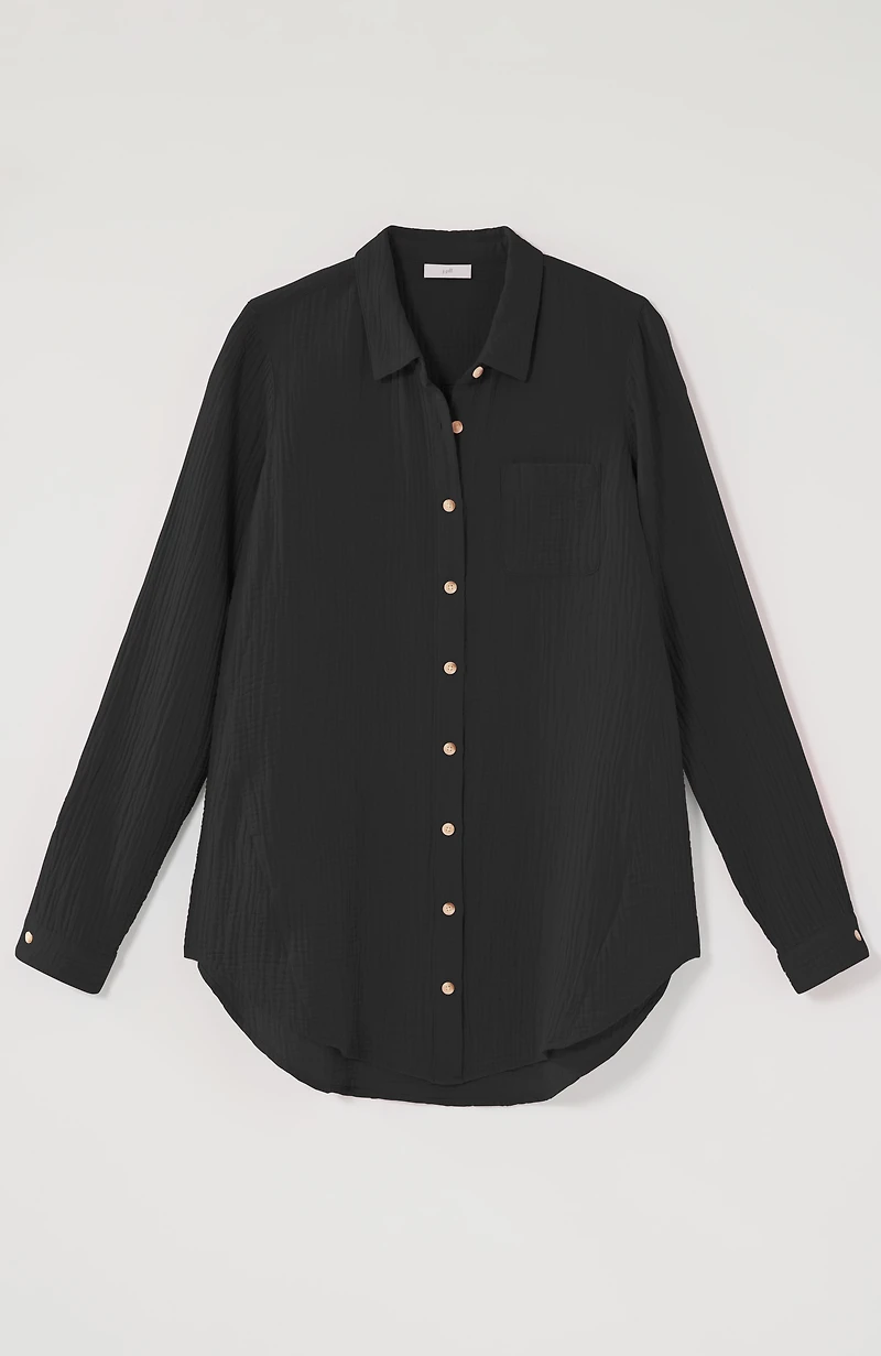 cotton-gauze a-line tunic