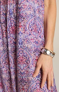 pintucked a-line maxi dress