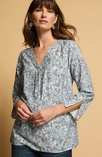 non-iron v-neck popover