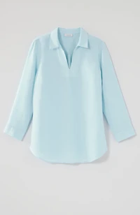 non-iron linen popover shirt