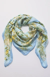 printed silk square scarf