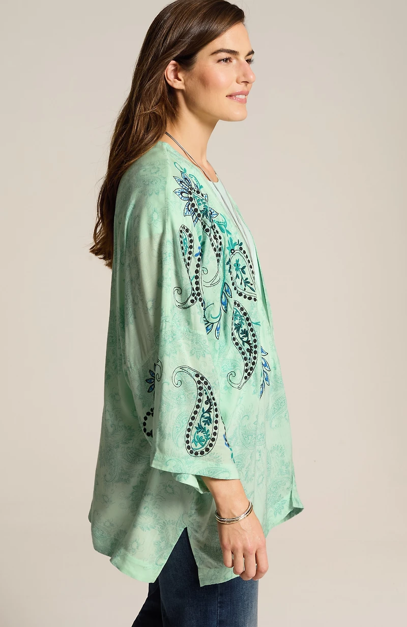 blossoming paisley soft jacket