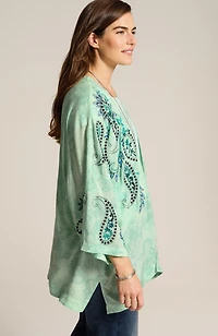 blossoming paisley soft jacket