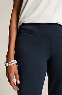 wearever smooth-fit cropped wide-leg knit jeans