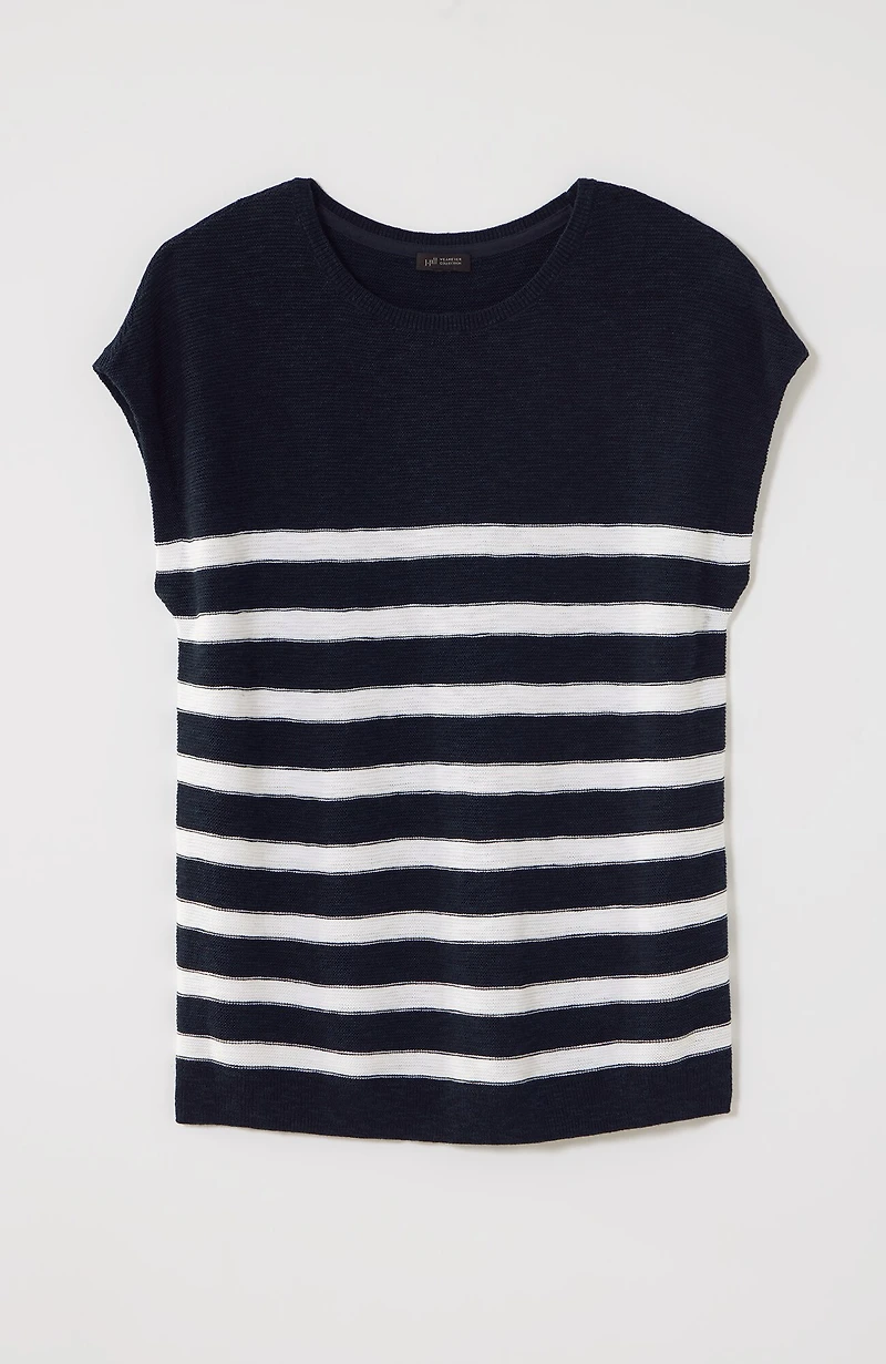 wearever textured cap-sleeve sweater