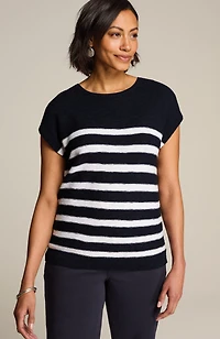 wearever textured cap-sleeve sweater