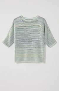 pure jill multicolored textured sweater
