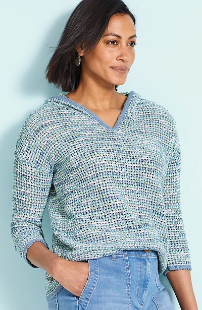 relaxed textured hoodie