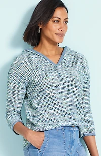 relaxed textured hoodie
