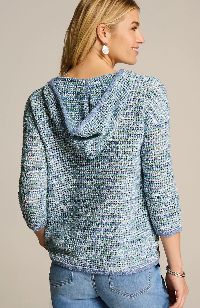 relaxed textured hoodie