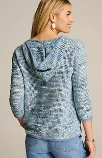relaxed textured hoodie