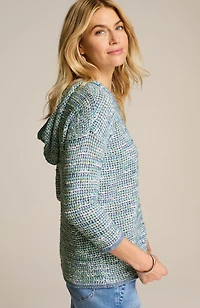 relaxed textured hoodie