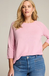 linen-blend pullover sweater