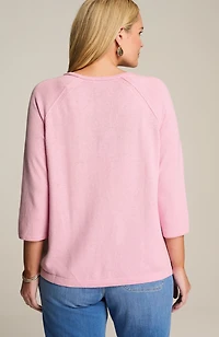 linen-blend pullover sweater