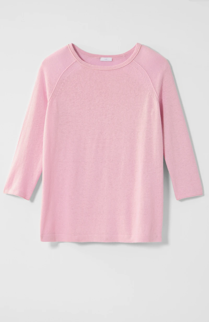 linen-blend pullover sweater