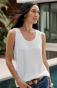 textured sweater tank