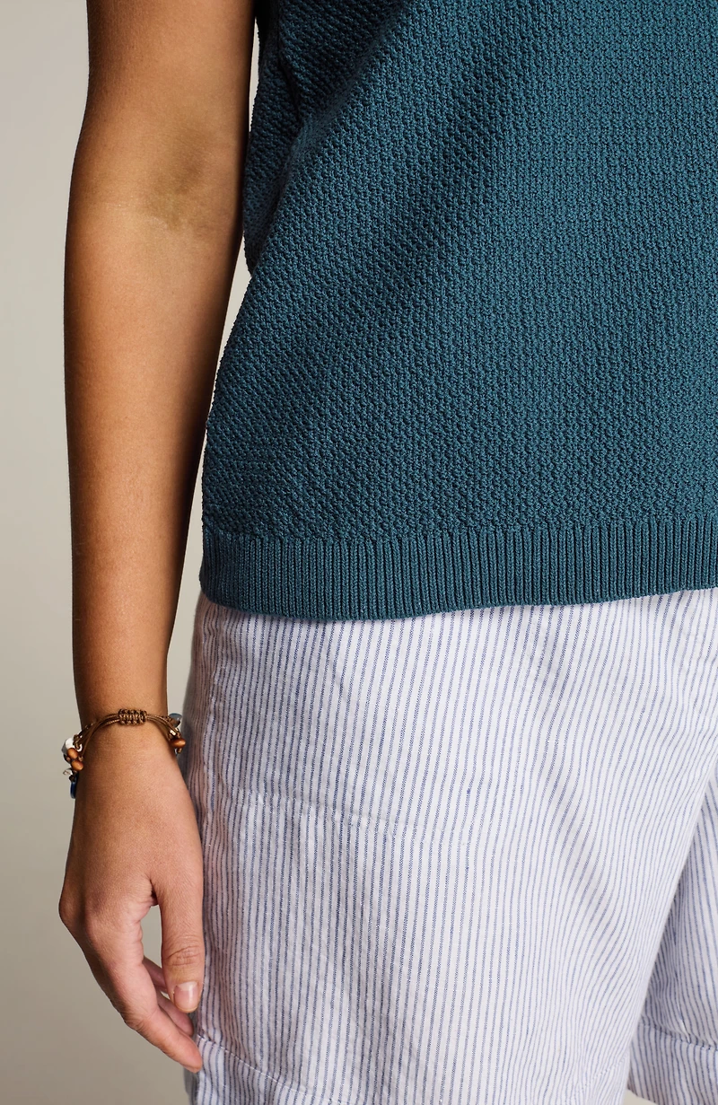textured sweater tank