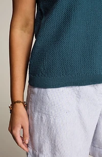 textured sweater tank