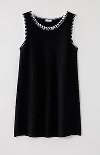 hand-embroidered-trim sweater tunic