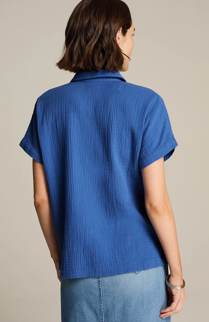cotton-gauze camp shirt