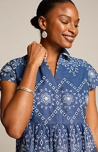 embroidered a-line shirtdress