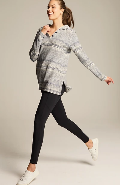 fit textured-stripes tunic