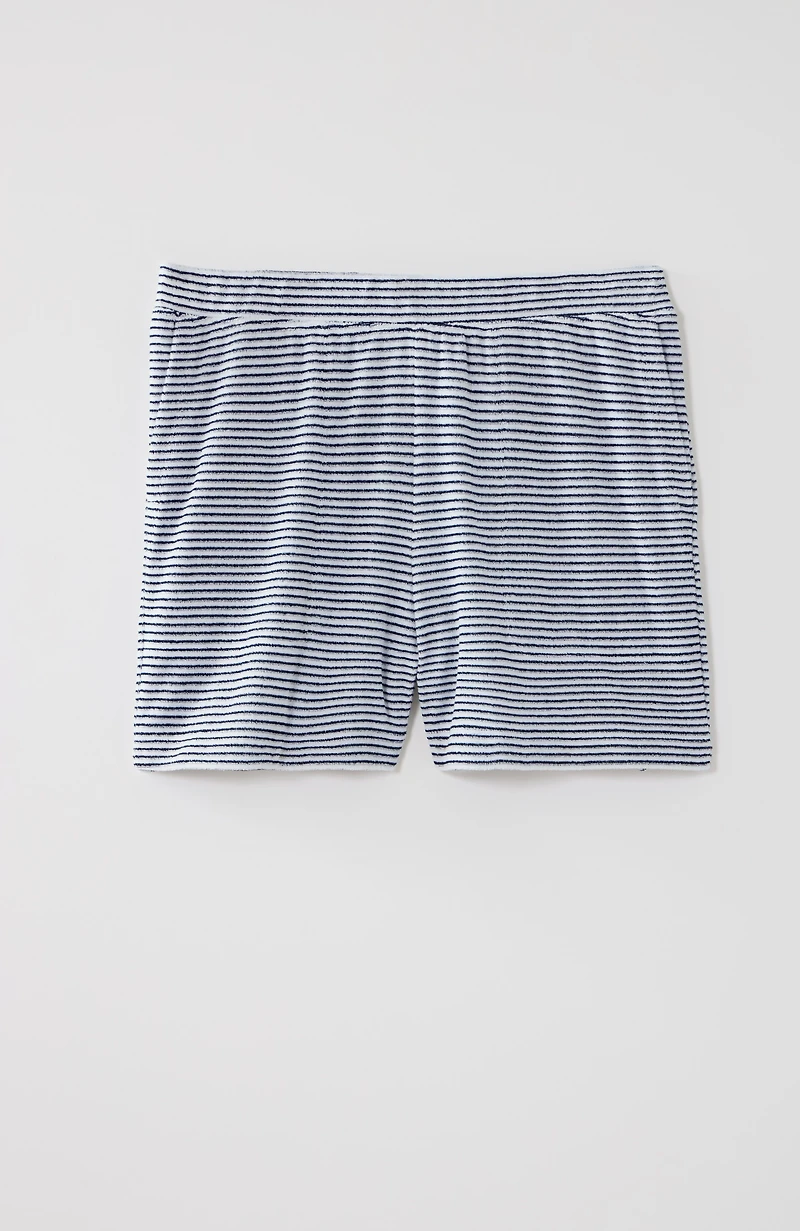 fit striped pull-on shorts