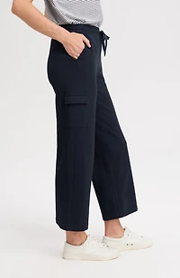 fit french terry cargo cropped pants