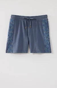 fit embroidered shorts