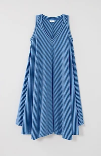 fit striped swing dress