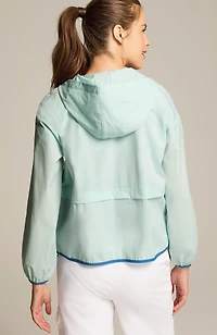fit water-resistant hooded jacket