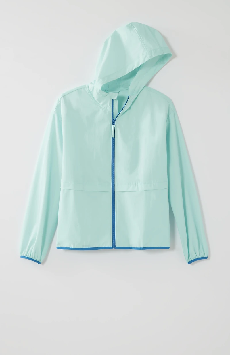 fit water-resistant hooded jacket