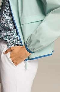 fit water-resistant hooded jacket