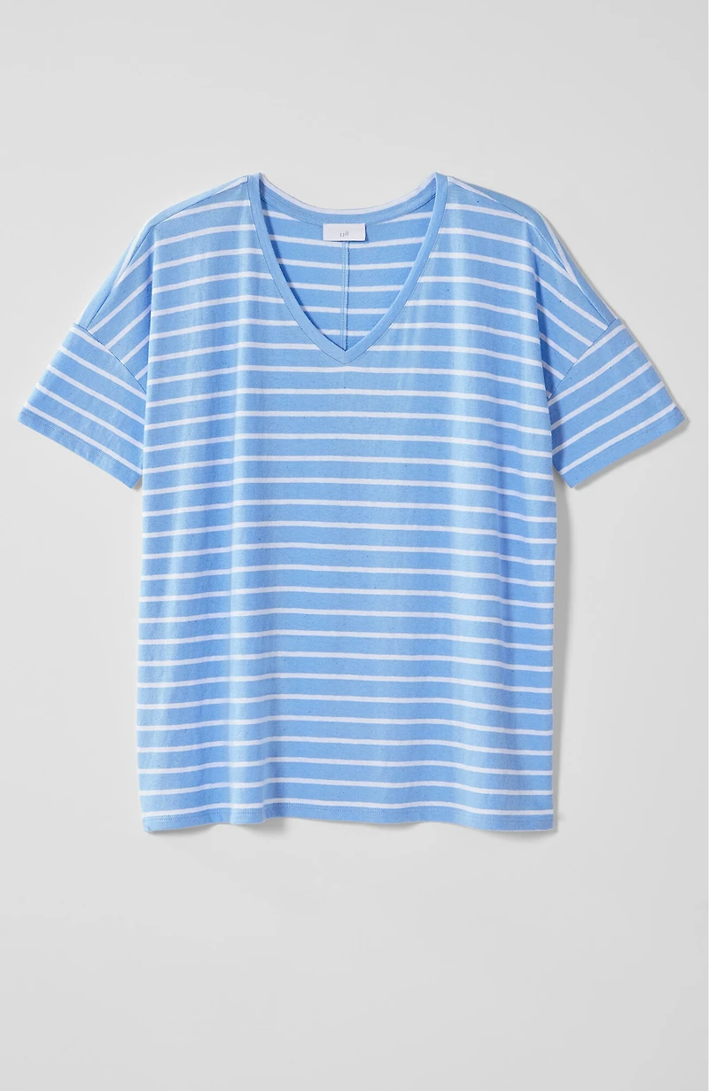 linen-blend relaxed tee