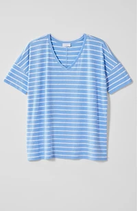 linen-blend relaxed tee